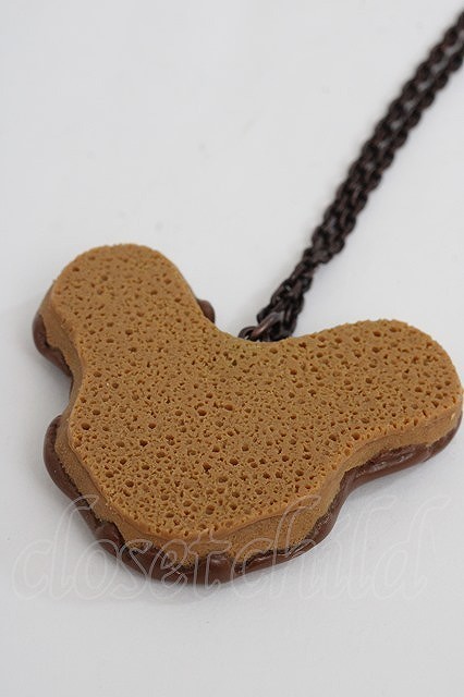 Q-pot. / Mickey Mouse / chocolate cake necklace Y-24-02-04-047-QP-AC-SZ-ZY