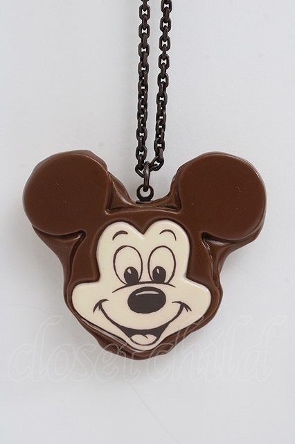 Q-pot. / Mickey Mouse / chocolate cake necklace Y-24-02-04-047-QP-AC-SZ-ZY