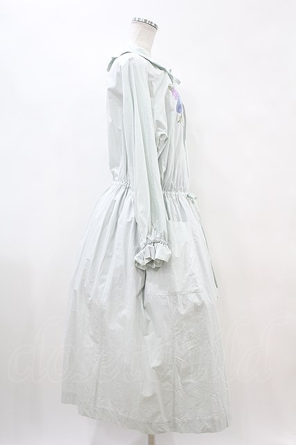 Jane Marple Dans Le Saｌon / Jardin Des Fleurs Embroideryドレス ミント H-24-02-16-1026-JM-OP-KB-ZH_画像3
