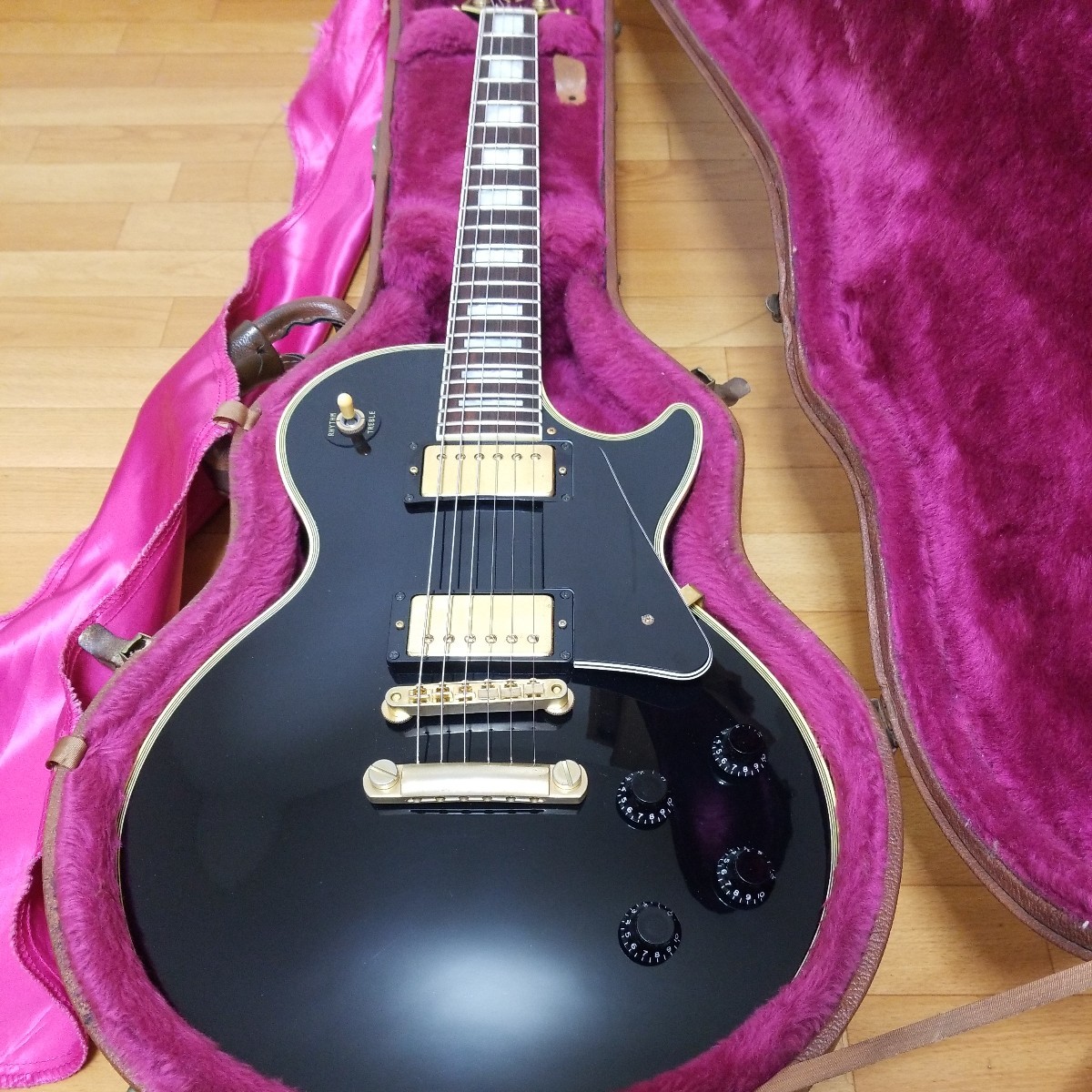 限定品 Epiphone Japan Les Paul Custom LQ ラッカー塗装 日本製 ギブソンヘッド エピフォンジャパン レスポールカスタム 即決あり_画像9