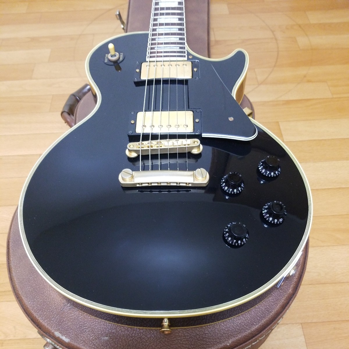 限定品 Epiphone Japan Les Paul Custom LQ ラッカー塗装 日本製 ギブソンヘッド エピフォンジャパン レスポールカスタム 即決あり_画像2