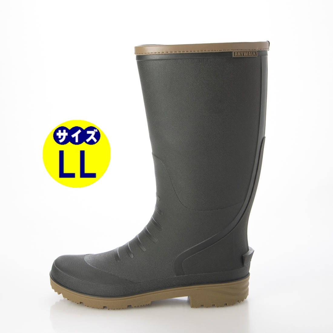  men's rain boots / new goods [23081-KHA-LL]26.5cm~27.0cm rain shoes boots rain shoes work for boots 
