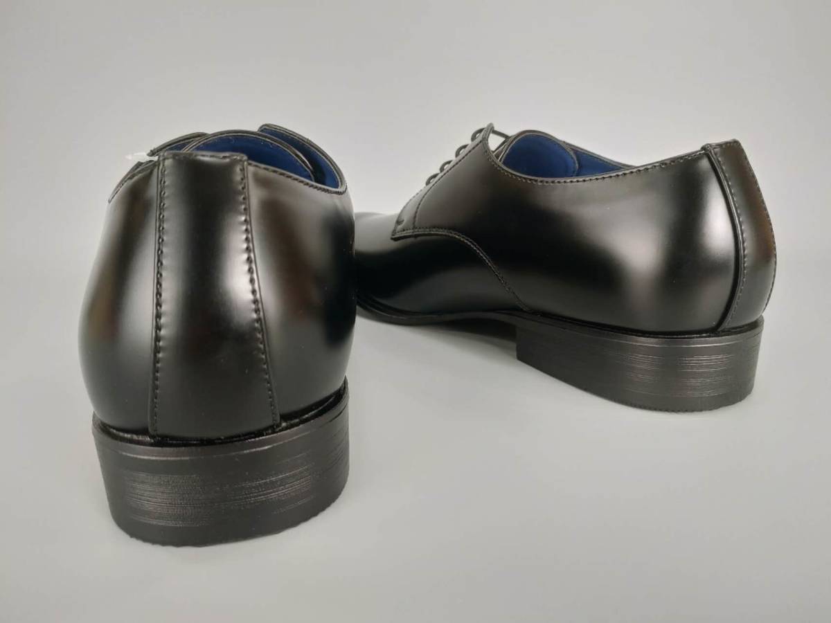 数量限定　ビジネスシューズ　紳士靴　プレーントゥ『ZN8212-BLK-270』27.0cm　＠ZINO（アットジーノ）幅広3E　撥水防水加工
