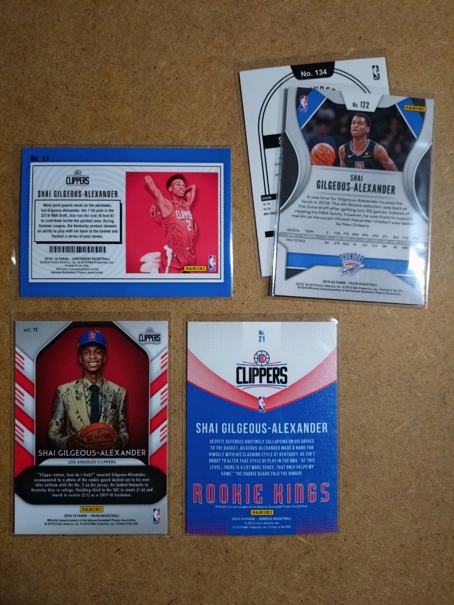 NBA rookie ルーキー カード セット shai gilgeous-alexander clippers contenders donruss prizm rc の画像2