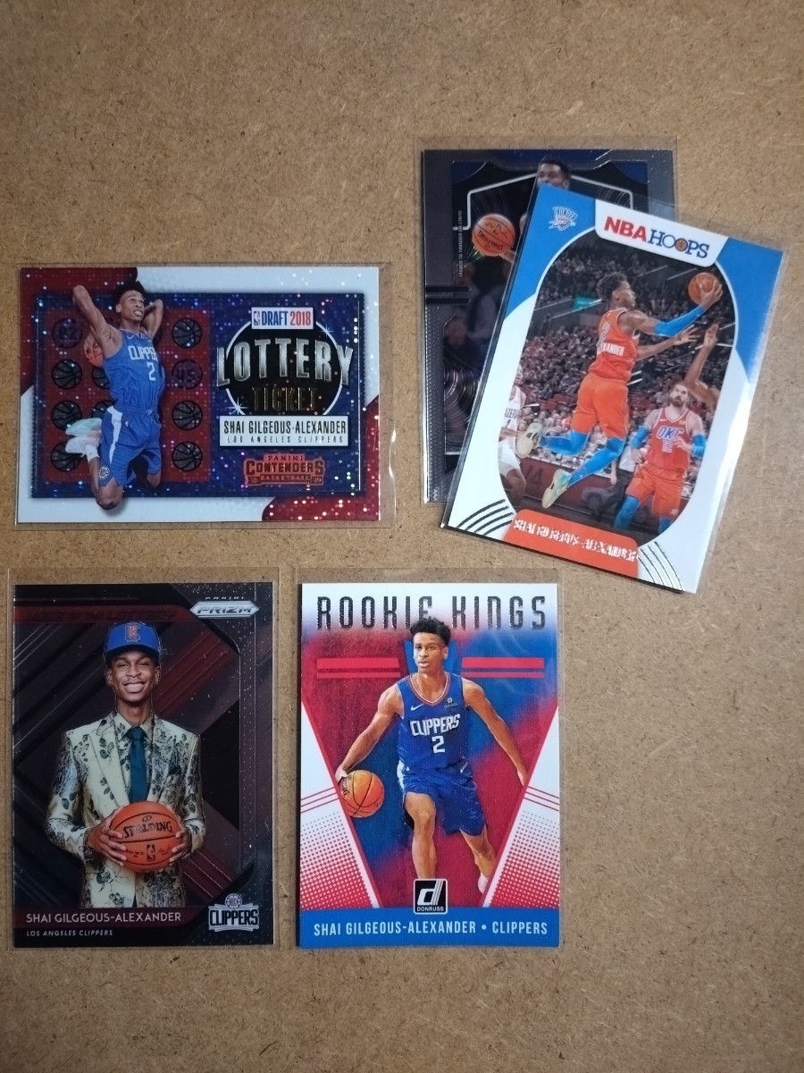 NBA rookie ルーキー カード セット shai gilgeous-alexander clippers contenders donruss prizm rc の画像1