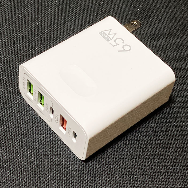 USB アダプター ACアダプター 急速充電器 5ポート 65W QC3.0 GaN type-c スマホ iPhone iPad Android Mac_画像8