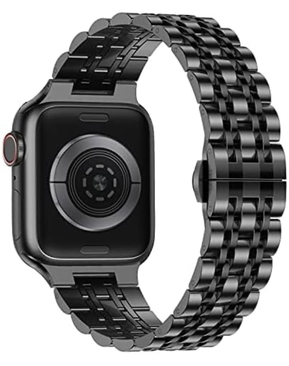  Apple Watch バンド 49mm 45mm 44mm 42mm、女性男性ビジネス　ステンレススチールメタル　交換バンド