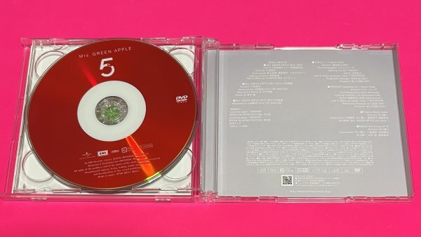 【美品】 Mrs. GREEN APPLE 5 初回限定盤 CD+DVD アルバム ミセスグリーンアップル #C717_画像2