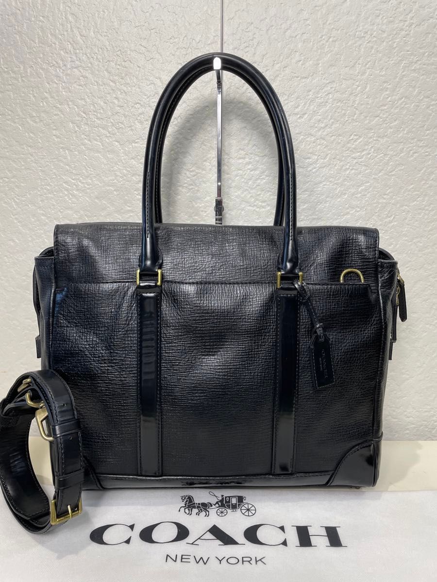 【良品】定価10万 コーチ メンテ済み COACH メンズ 2way ビジネス バッグ トートバッグ ショルダー レザー 【良品】定価10万 コーチ メンテ済み COACH メンズ 2way ビジネス バッグ トートバッグ ショルダー レザー