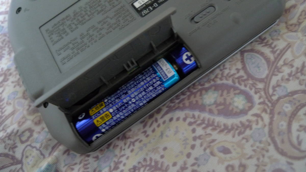 SONY D-E707_テストで使用した電池付属します