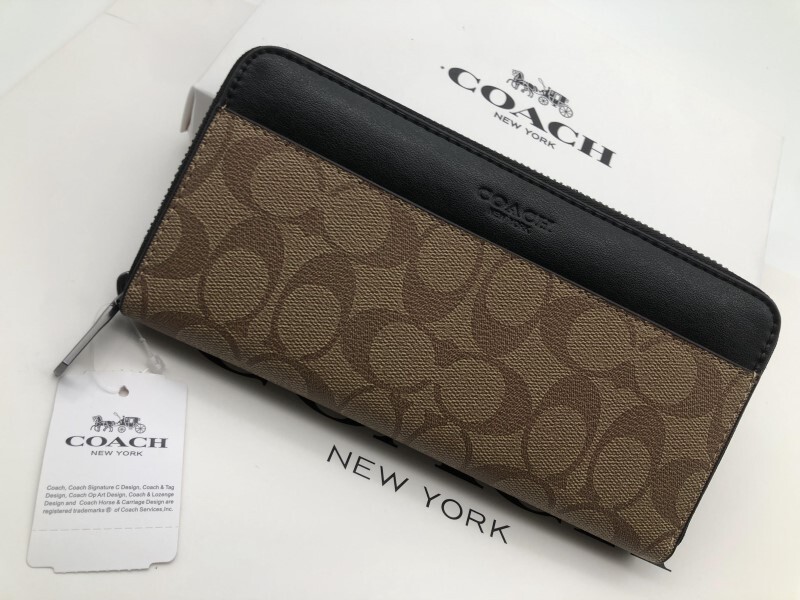 コーチ COACH 長財布 財布 シグネチャー アコーディオンラウンドジップウォレット財布 新品 未使用 贈り物 F58112 m293 