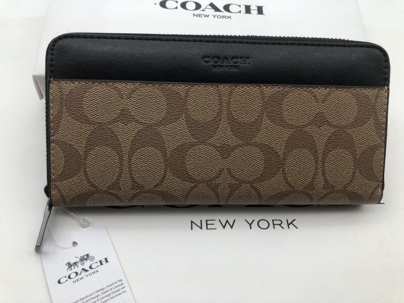 コーチ COACH 長財布 財布 シグネチャー アコーディオンラウンドジップウォレット財布 新品 未使用 贈り物 F58112 m293 