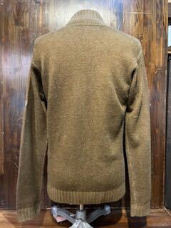 L122 мужской вязаный TimberLand Timberland Brown чай свитер жакет блузон Zip выше маленький размер / XS (8)
