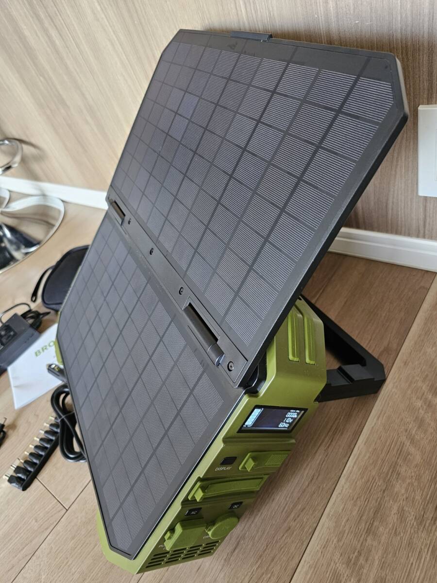 【送料込み】太陽光パネル一体型！AC出力600W 容量614Whのリン酸鉄リチウムイオン電池ポータブル電源BROWEY　防災、停電対策、アウトドアに_画像7