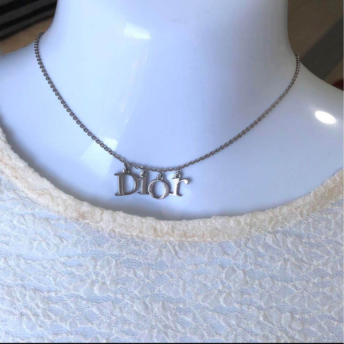 クリスチャンディオール Dior ネックレス　チョーカー　シルバー