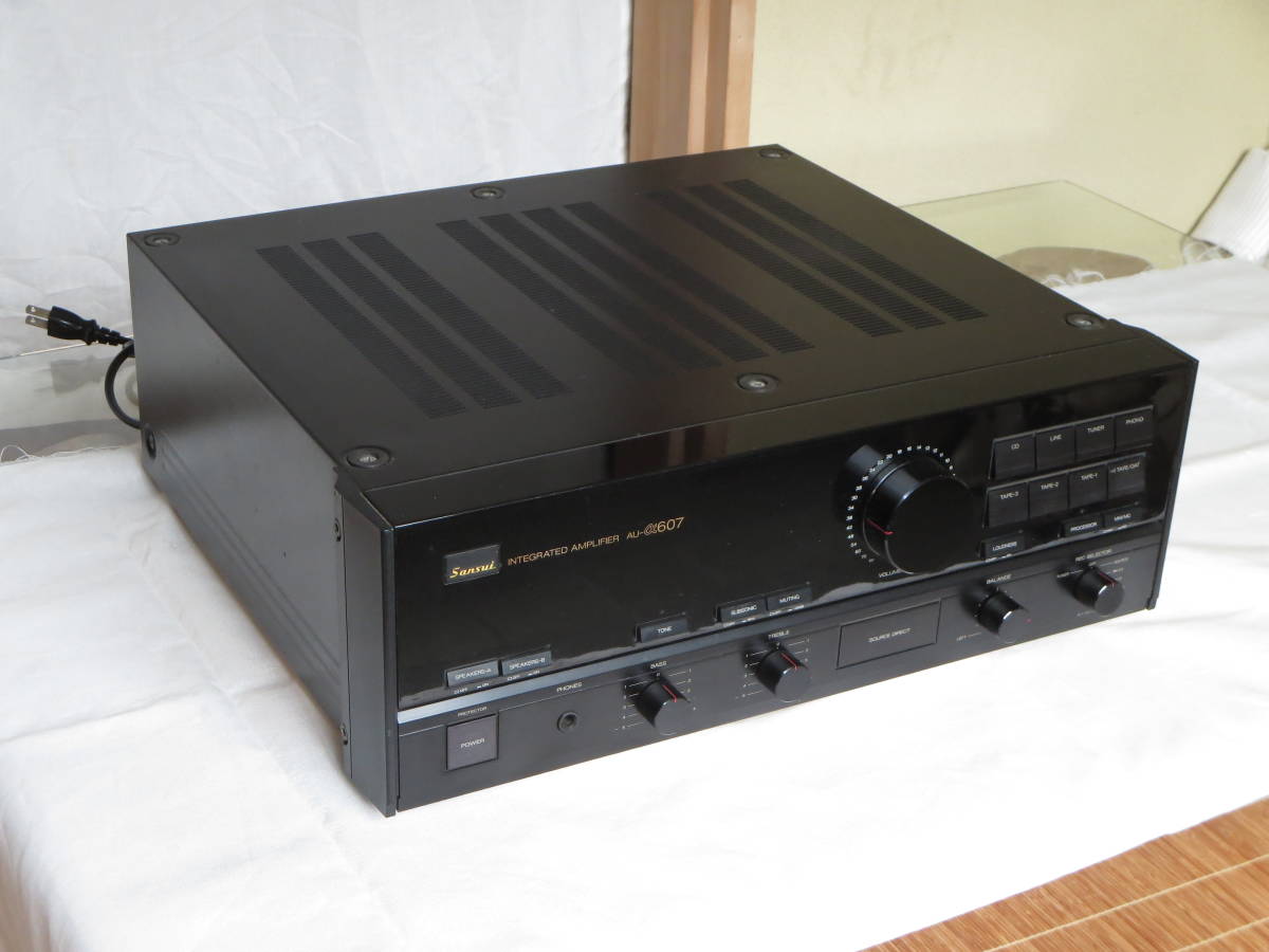 ステレオプリメインアンプ：Sansui AU-α607 取扱説明書付 ※ジャンク品_画像2