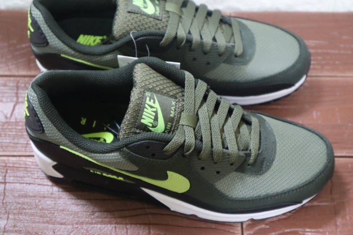 新品 25㎝ NIKE ナイキ AIR MAX 90 エアマックス90 Medium Olive/Volt ミディアム オリーブ/ボルト_画像7