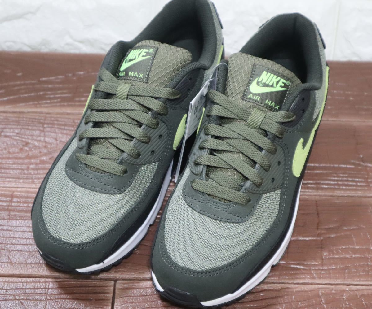 新品 25㎝ NIKE ナイキ AIR MAX 90 エアマックス90 Medium Olive/Volt ミディアム オリーブ/ボルト_画像3