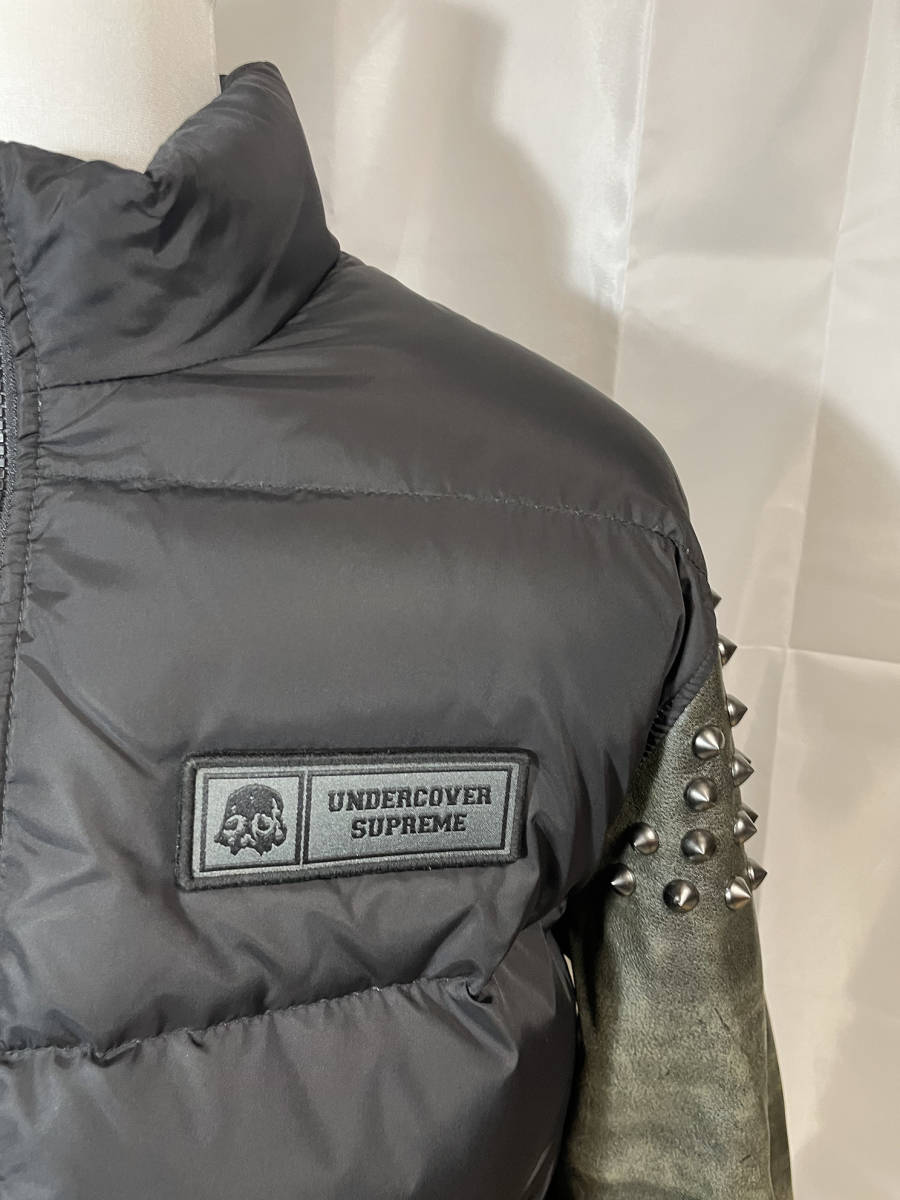 【2/25本日まで値下】Lサイズ supreme undercover 23SS Puffer Jacket 袖レザー スタッズ　 ダウンジャケット シュプリーム アンダーカバー_画像3