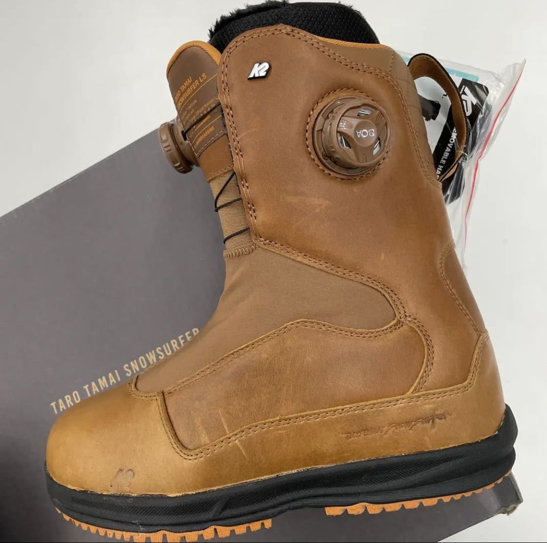 22-23 K2 taro tamai snowsurfer tt boots brown leather 26.0_画像4