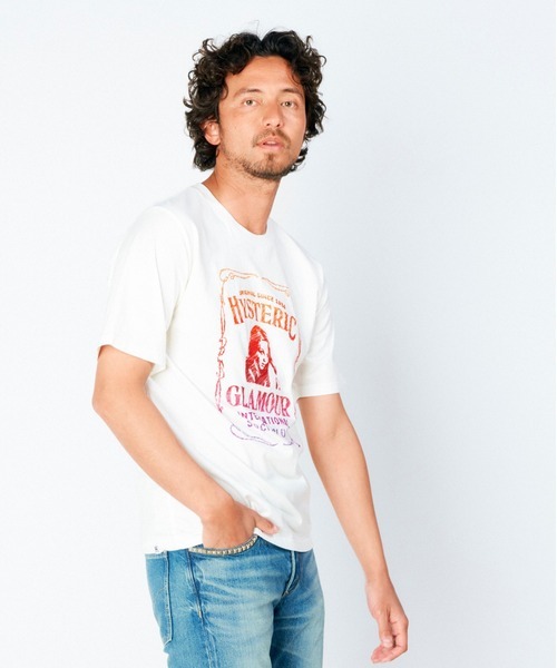 【HYSTERIC GLAMOUR ヒステリックグラマー 】TシャツM 日本製 「WHISKY LABEL刺繍 Tシャツ」 ガール刺繍デザイン入り 限定 人気アイテムの画像2