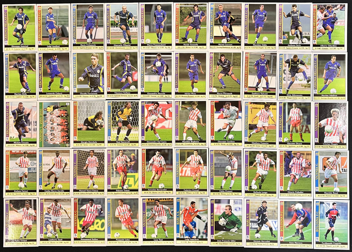 (Y52)2000-01 Mundicromo Calcio 2001 - 560 Card set #Cannavaro #Dida #Nesta #Maldini_画像8