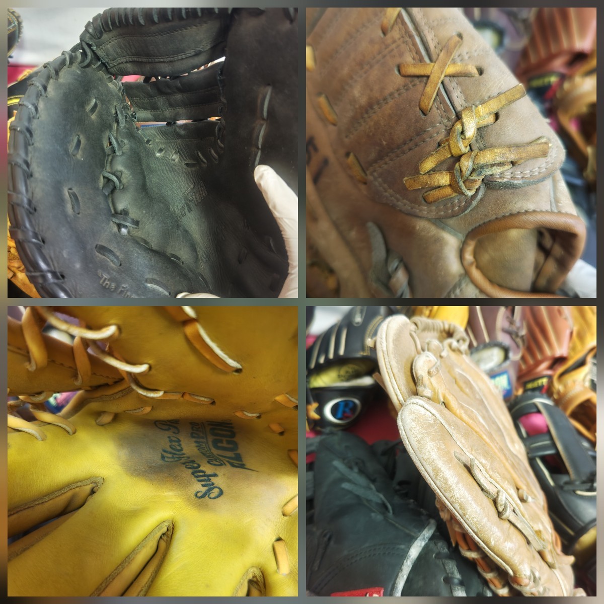 ◎【 野球グローブ まとめ売り 】状態様々 野球 グローブ グラブ Rawlings ZETT MIZUNO ミット FALCON スポルディング 140-54_画像9