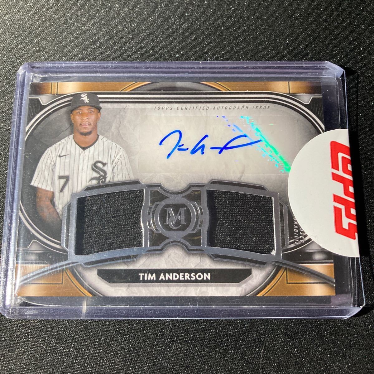 Tim Anderson 2021 Topps Museum Collection Dual Relic Auto /349_画像1