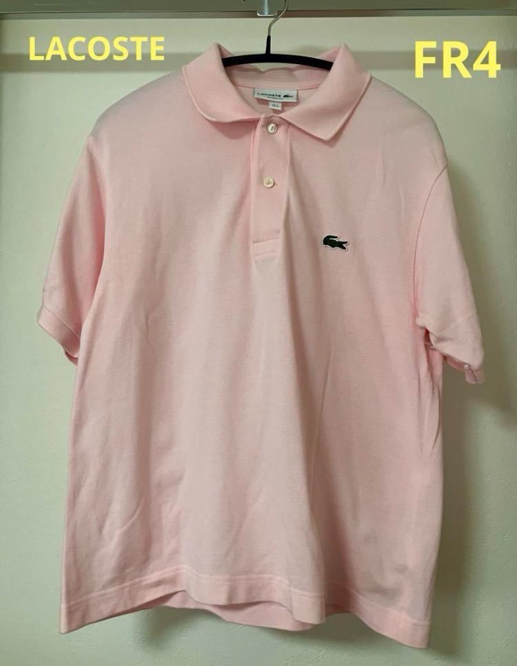 LACOSTE ラコステ ポロシャツ ピンク 胸ロゴ M 半袖の画像1
