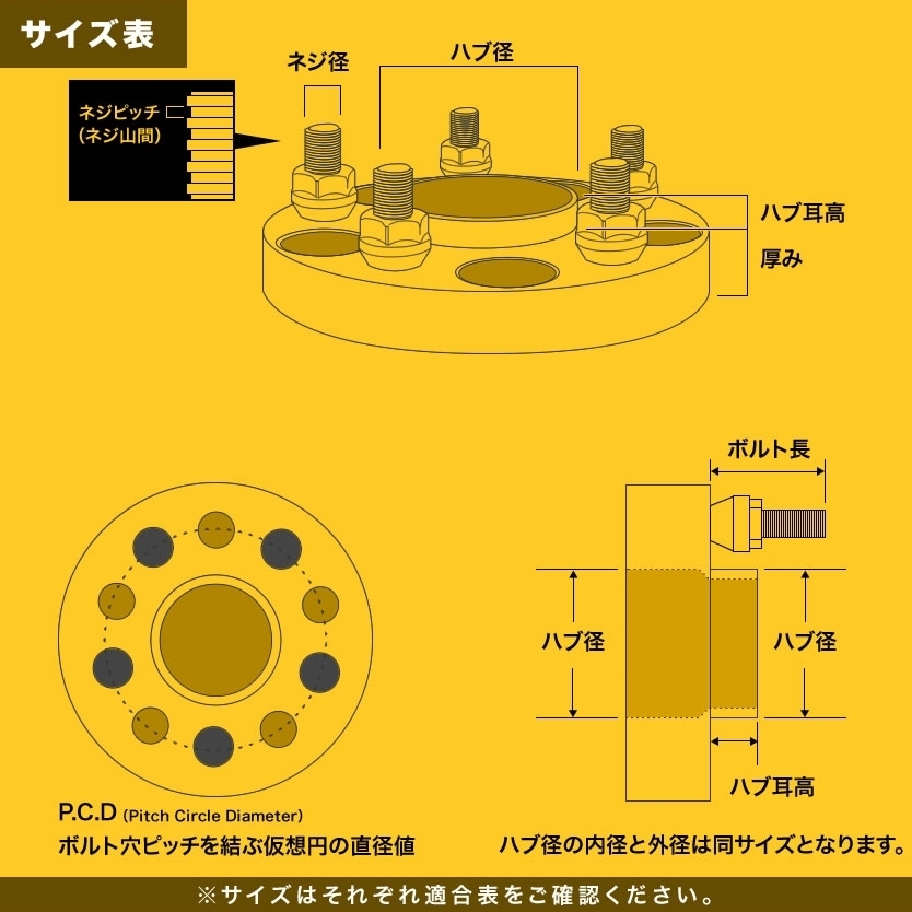 BP#/BR9/BR# レガシィ アウトバック ハブ付きワイドトレッドスペーサー+20mm ワイトレ 2枚組 PCD100 ハブ径56mm 5穴 W22_画像4