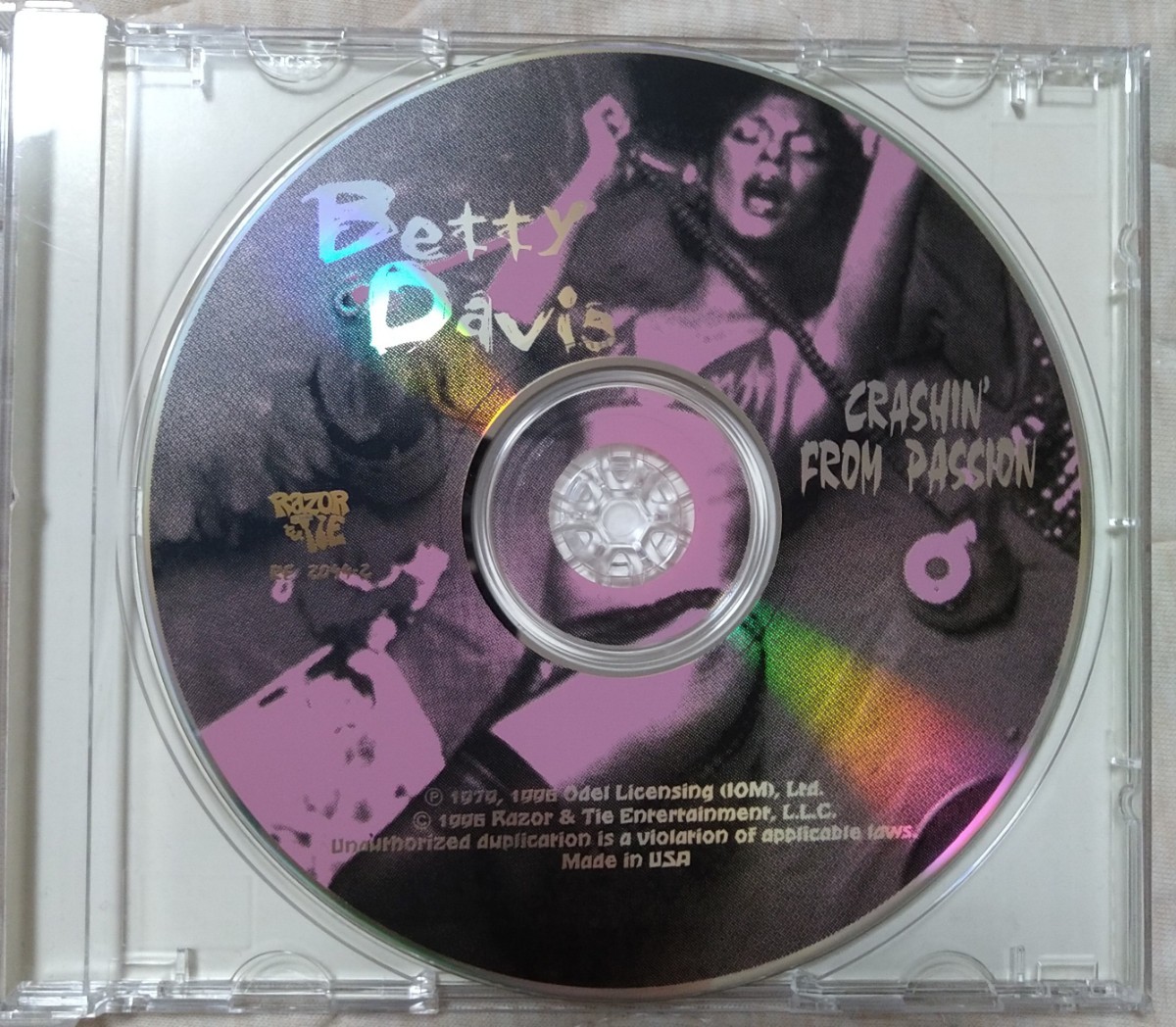 BETTY DAVIS CRASHIN' FROM PASSION 廃盤輸入盤中古CD ベティ・デイヴィス クラッシン・フロム・パッション RE2044-2_画像3