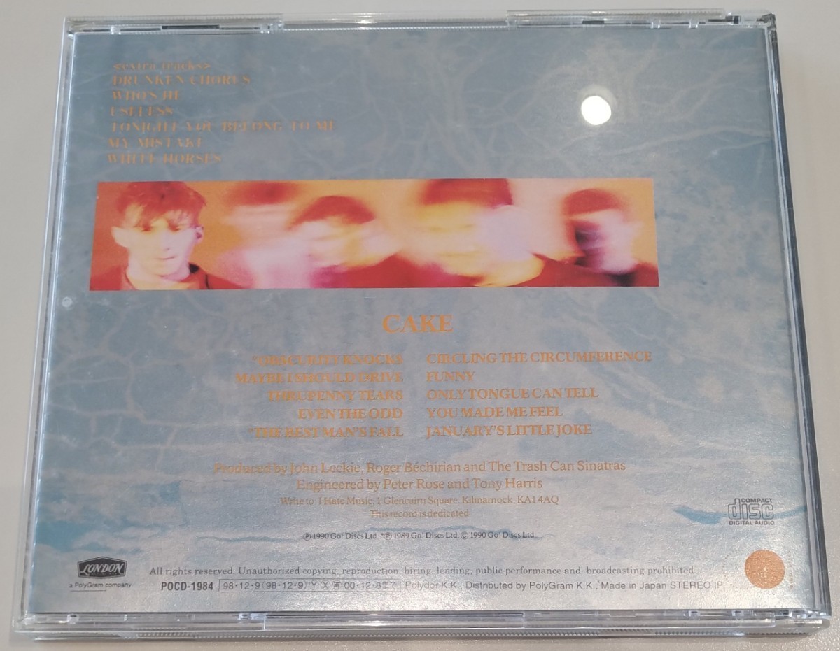 トラッシュ・キャン・シナトラズ ケーキ +6 旧規格帯付国内盤中古CD The Trash Can Sinatras cake ボートラ収録 POCD-1984 2243円盤_画像2