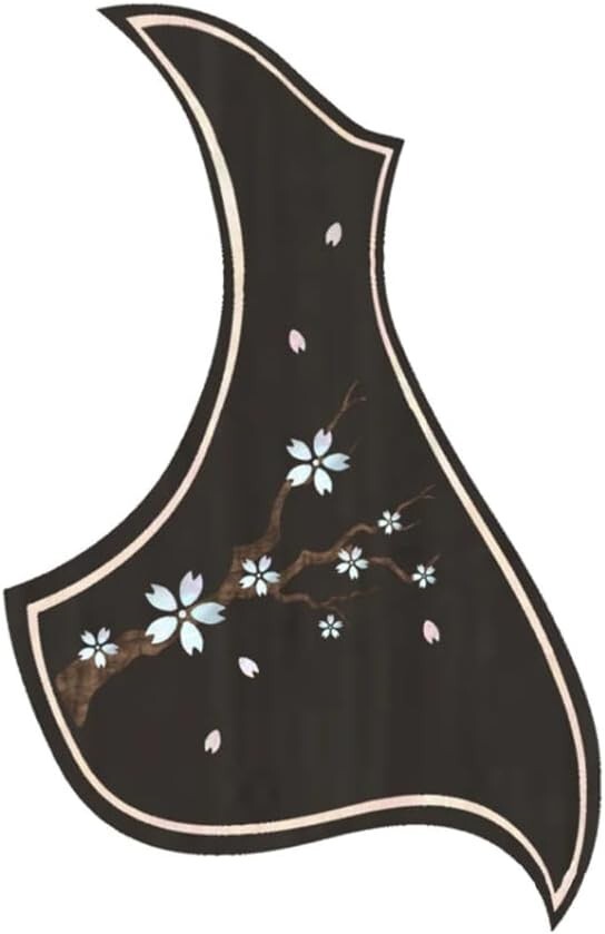 送料無料　ギター ピックガード A 桜 サクラ 和風 アコギ エレキ 便利なシールタイプ b_画像1