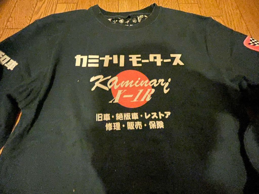 貴重！昭和の旧車フェアン必見！カミナリモータース長袖Tシャツ中排気量（M）サイズ　日産チェリーX1R_画像4