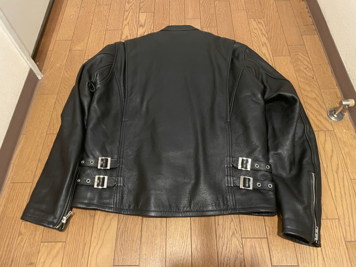 美品！柔らかいKADOYAの革ジャンシングルライダースレザージャケット LLサイズK'S LEATHER_画像2