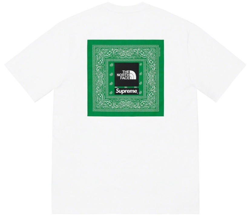 新品 22ss Supreme The North Face Bandana Tee シュプリーム ザノースフェイス バンダナ Tシャツ ホワイト XXL_画像3