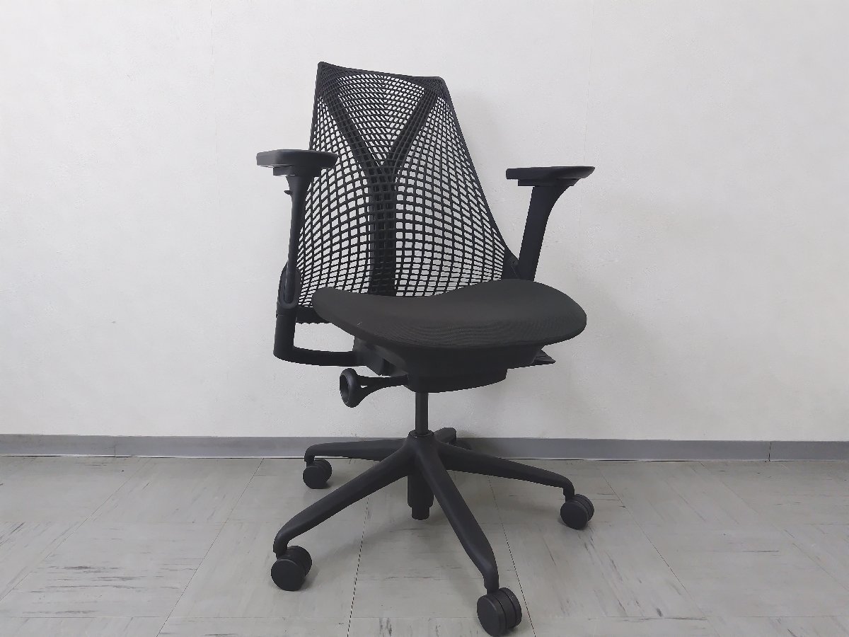 【美品】HermanMiller ハーマンミラー Sayl Chairs セイルチェア 12万 フルアジャスタブルアーム オフィスチェア デスクチェア B