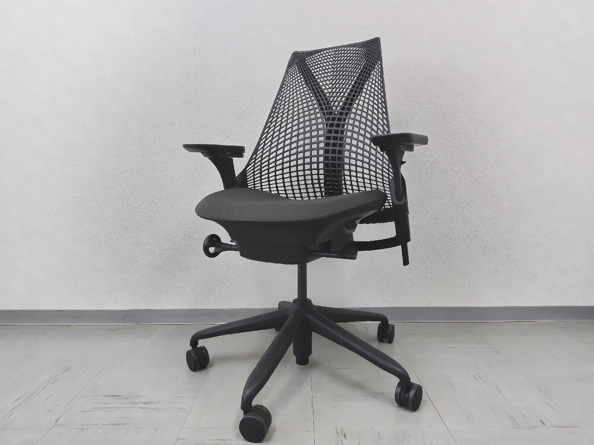 【美品】HermanMiller ハーマンミラー Sayl Chairs セイルチェア 12万 フルアジャスタブルアーム オフィスチェア デスクチェア D