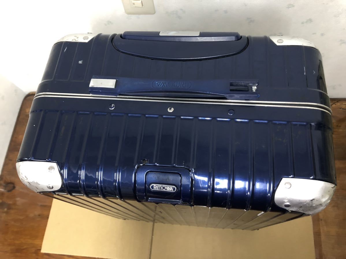 99F236 リモワ スーツケース RIMOWA LIMBO リンボ ブルー キャリケース 45L Mサイズ 3〜5泊 フレームタイプ 訳ありジャンク_画像5