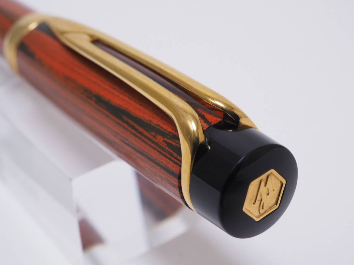 ★【希少】ウォーターマン リエゾン エボナイト 18K-750 万年筆★WATERMAN 木目調 マーブルエボナイト 生産終了品_画像8