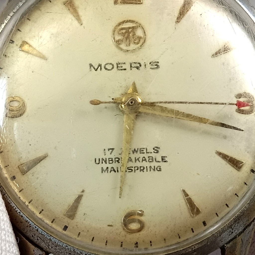 [ junk ] Morris MOERIS 17 stone Vintage wristwatch immovable goods nmx-943