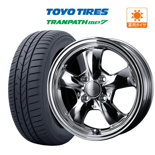 サマータイヤ ホイール 4本セット ウェッズ グラフト 5S TOYOトランパス mp7 165/60R15 ハスラー 等_画像1