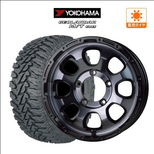 ジムニー用 サマー ホイール 4本セット ホットスタッフ マッドクロス グレイス YOKOHAMA ジオランダー M/T (G003) 175/80R16_画像1