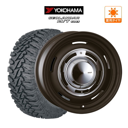 ジムニー用 サマー ホイール 4本セット クリムソン ディーン クロスカントリー YOKOHAMA ジオランダー M/T (G003) 185/85R16_画像1