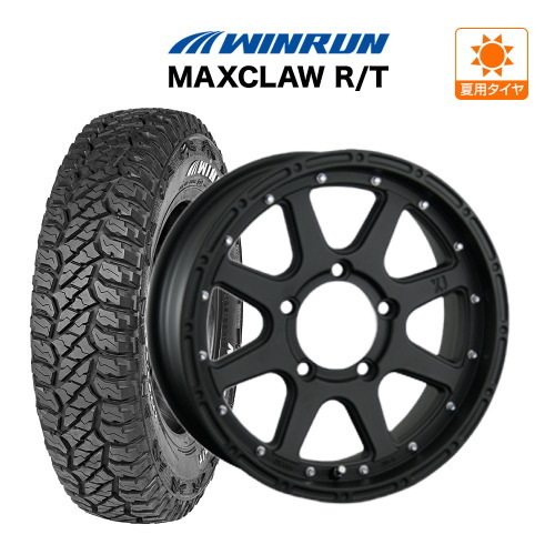 ジムニー用 サマー ホイール 4本セット MLJ エクストリーム -J(ジェイ) ウインラン MAXCLAW R/T185/85R16_画像1