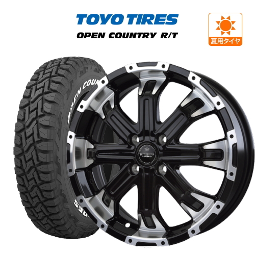 サマータイヤ ホイール 4本セット BADX ロクサーニ バトルシップ4 TOYO オープンカントリー R/T 165/60R15の画像1