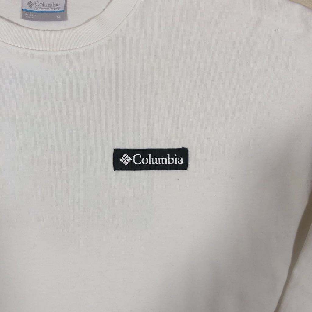 Columbia コロンビア　長袖Tシャツ　白　ホワイト　メンズ　Mサイズ_画像2