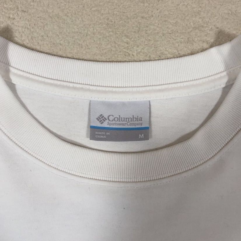 Columbia コロンビア　長袖Tシャツ　白　ホワイト　メンズ　Mサイズ_画像3