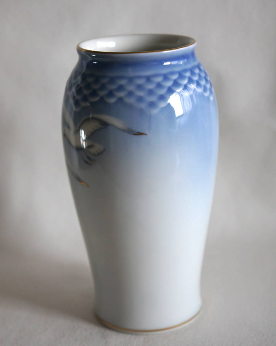 #a5 即決 ビングオーグレンダール B&G カモメ シーガル 花瓶 1級品 デンマーク産 (検 ロイヤルコペンハーゲン ) D_画像4