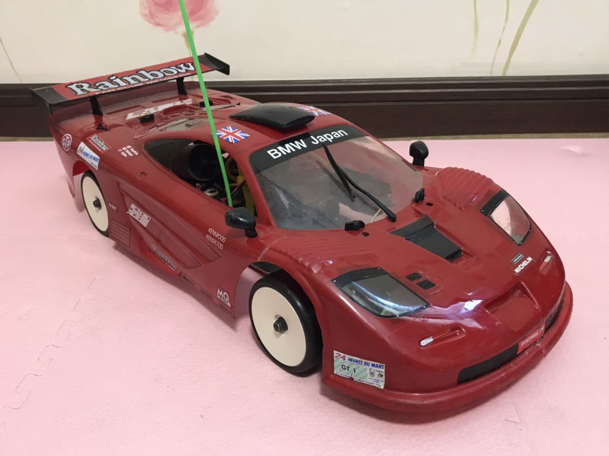 送料無料　当時物 1/10 京商 マクラーレン F1 GTR ピュアテン スパイダー エンジンカー ラジコン車体 KYOSHO McLaren PureTen GP SPIDER